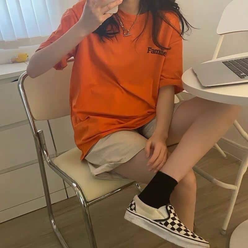 Áo thun nữ nam families tay lỡ form rộng, áo phông nam nữ Oversize Unisex chất cotton mềm mịn.