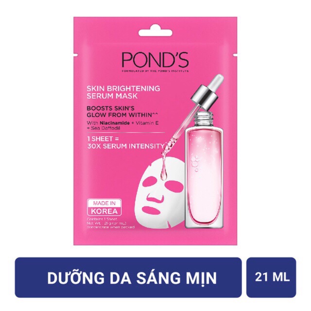 [ Hàng Mẫu Dùng Thử Chính Hãng ] Mặt Nạ Tinh Chất Pond's Dưỡng Sáng Da Skin Brightening Serum Mask 21g