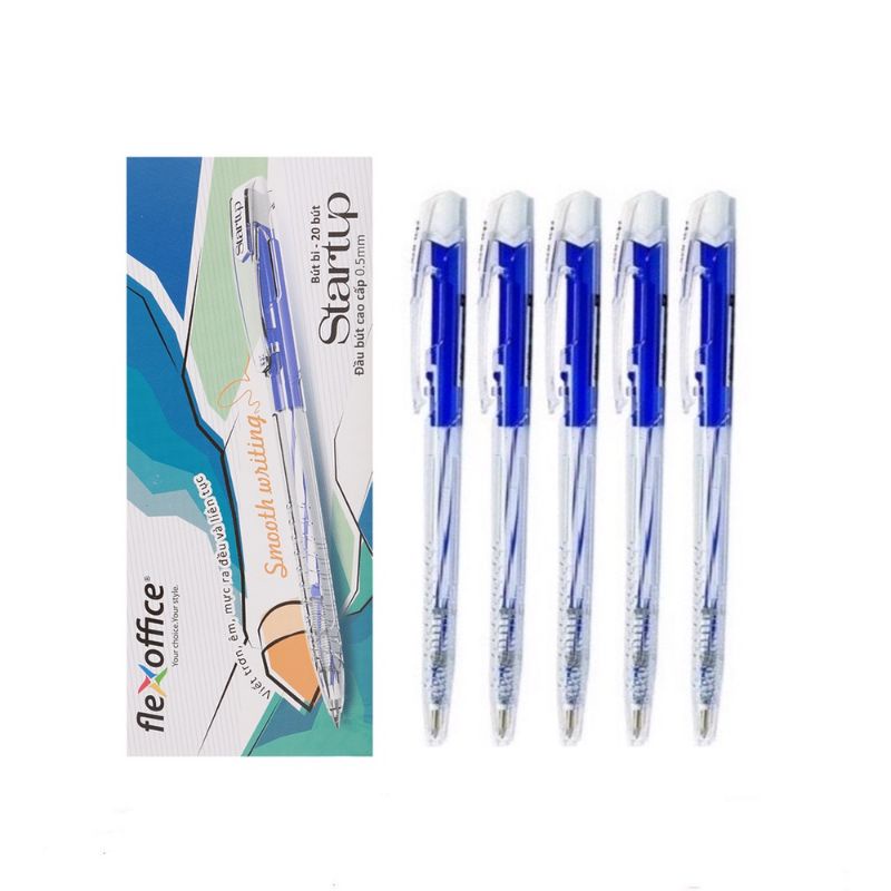 Hộp 20 bút bi Thiên Long StartUp FO-039 mực xanh hàng Việt Nam chất lượng cao