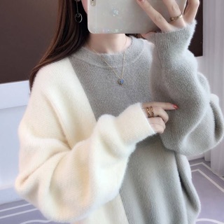 Áo len nữ lông chồn cực ấm