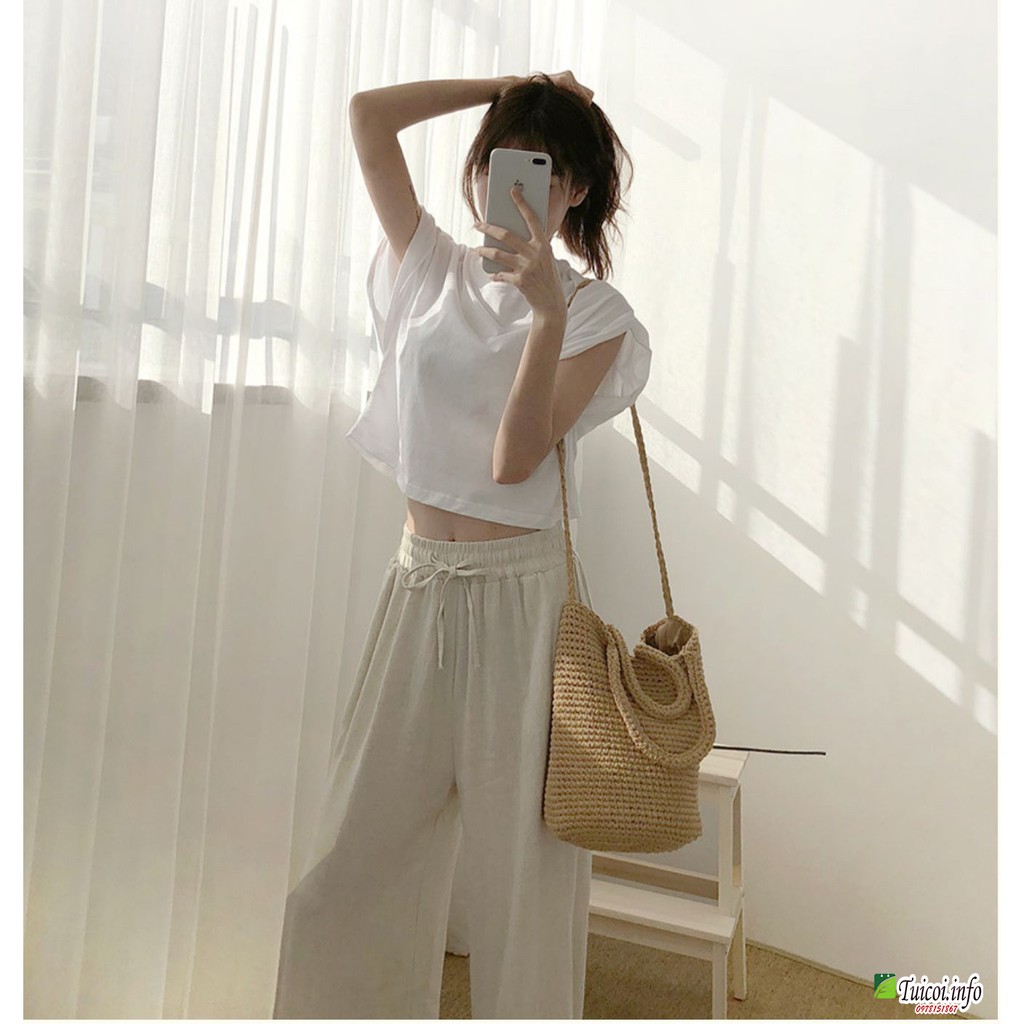 Túi len đeo chéo đày dặn xinh xắn quai xách