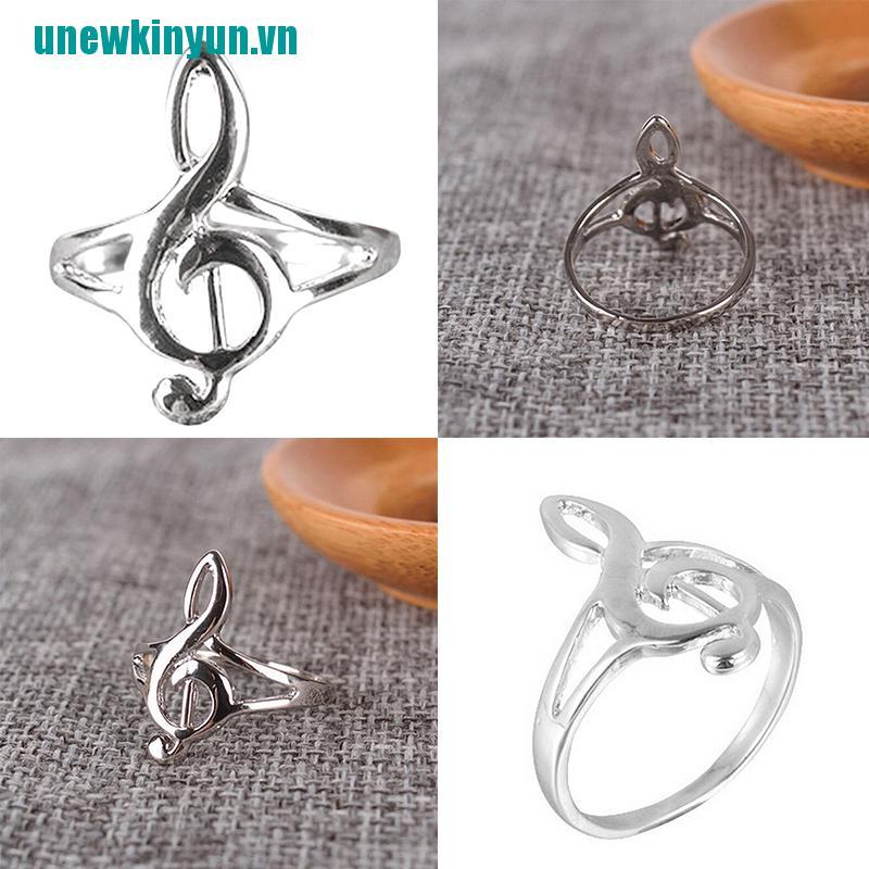 Y●Nhẫn Bạc Hình Nốt Nhạc Thời Trang