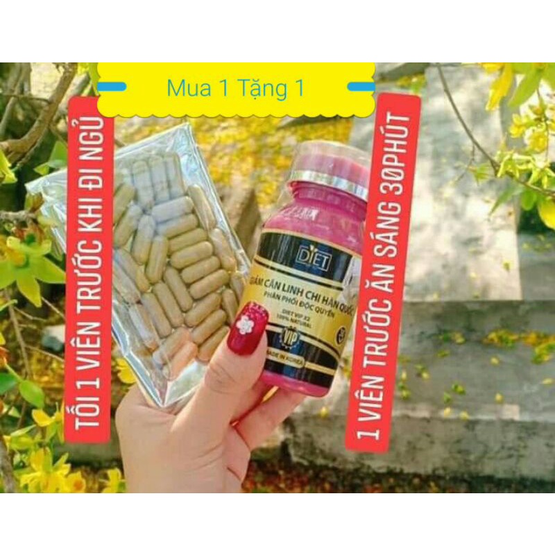 Combo 1 hộp 30v giảm cân linh chi hàn quốc tặng 30 thải mỡ