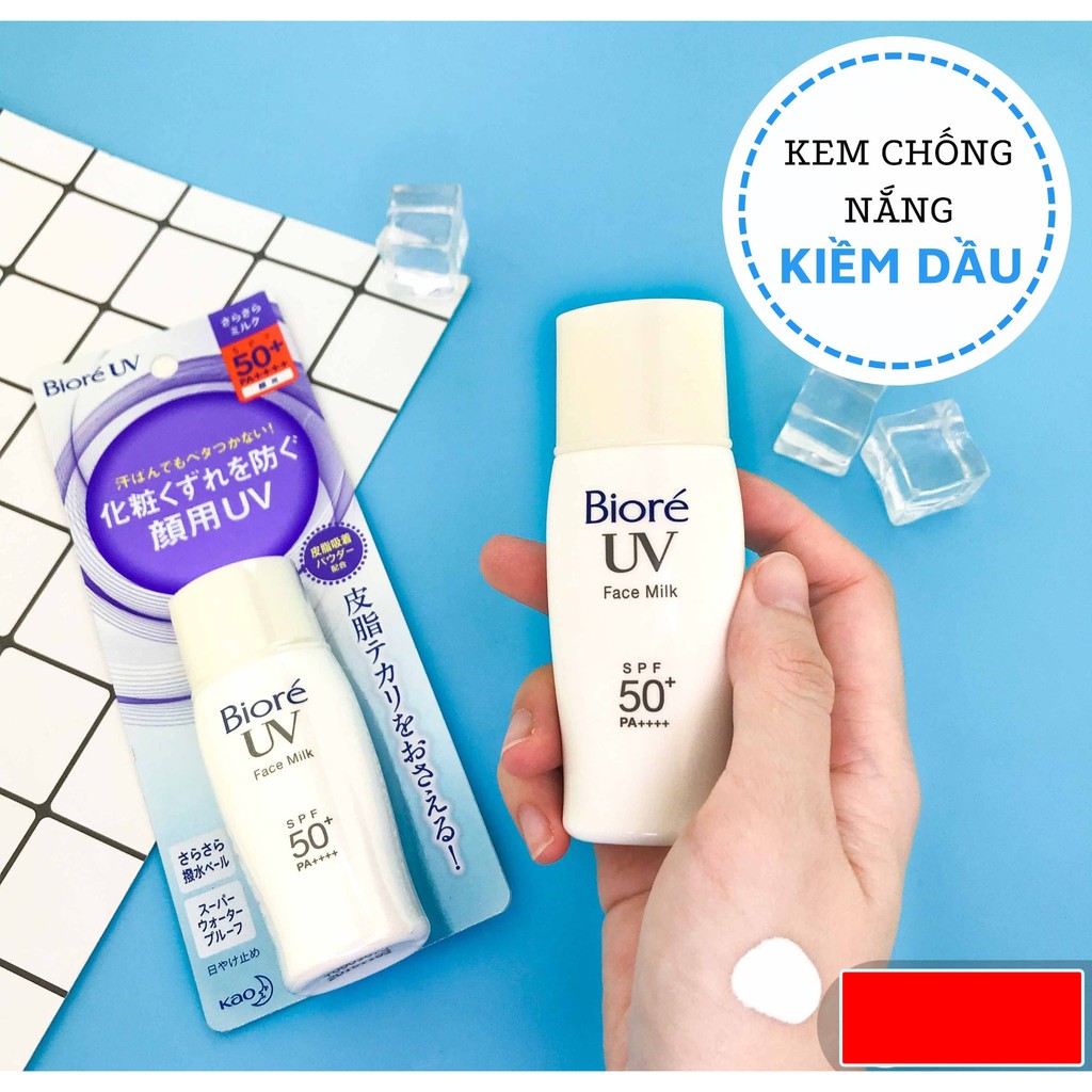 Kem chống nắng Biore Perfect Bright Milk nội địa Nhật Bản nâng tone che khuyết điểm SPF 50 30ml
