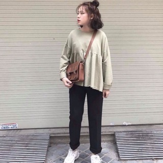 Áo babydoll tay dài