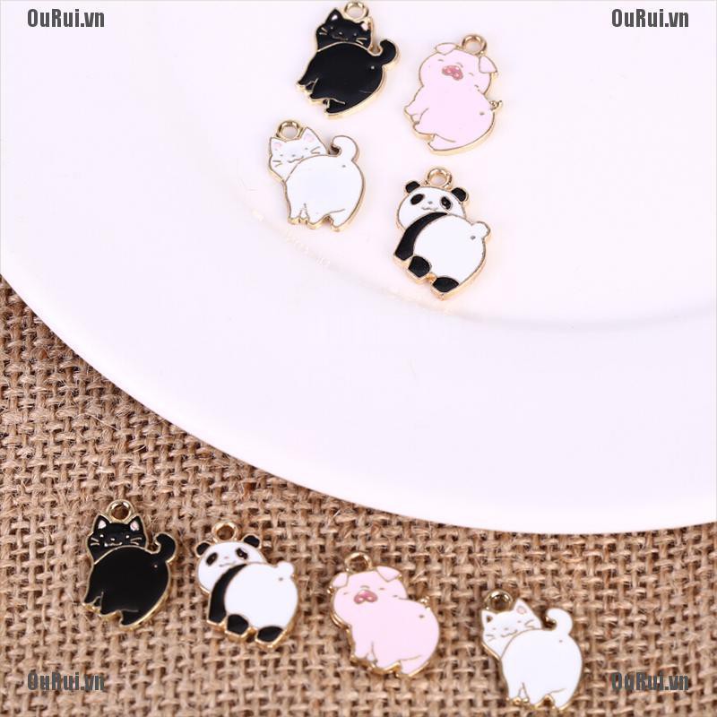 Set 10 Mặt Dây Chuyền Hình Động Vật Dễ Thương Xinh Xắn