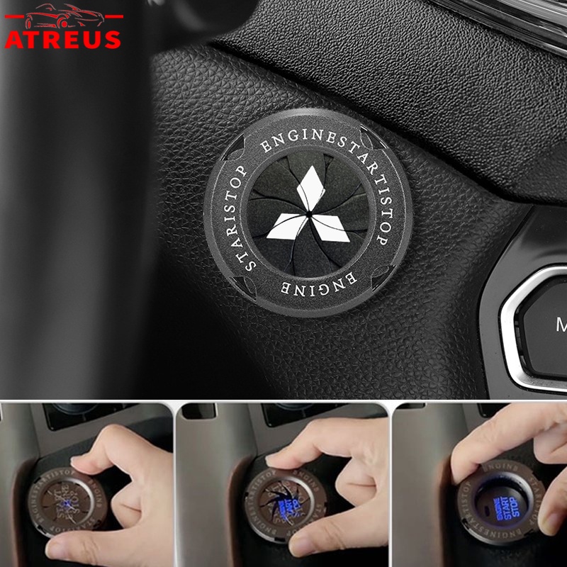 Vòng Trang Trí Nút Khởi Động Xe Hơi Mitsubishi Xpander Mirage Kuda Lancer Pajero Outlander Attrage