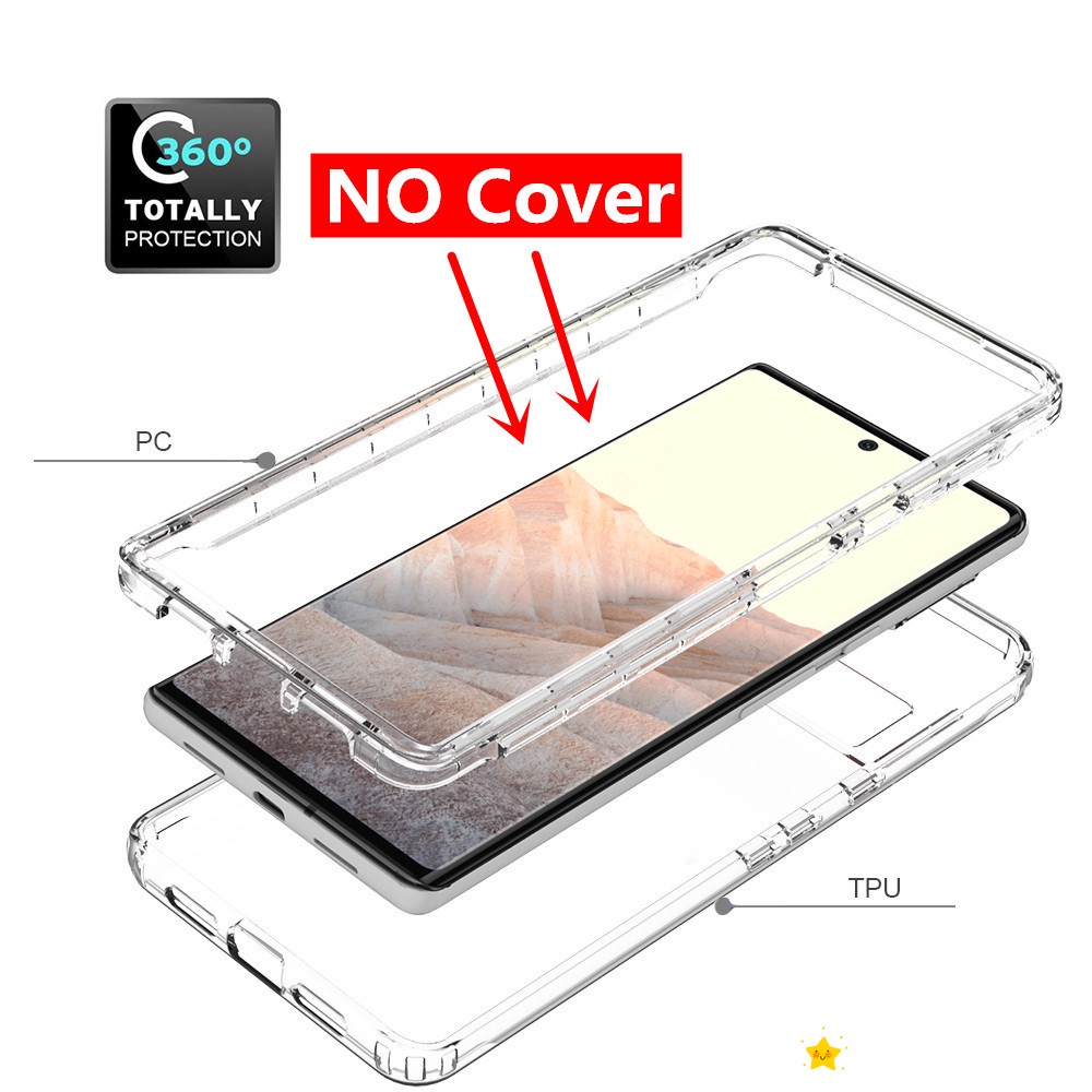 Full Body Double Protective Phone Case For Google Pixel 4 5 6 7 Pro 6A 5A 4A 5G Front bumper Soft Silicone Hard Transparent Back Cover