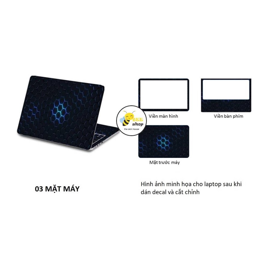 Decal dán laptop BEE SKIN mẫu Cute Girl 4 cho Macbook/HP/ Acer/ Dell /ASUS/Lenovo/Toshiba