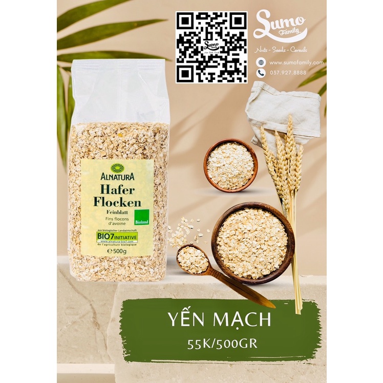Yến mạch Hafer Flocken,túi 500gr