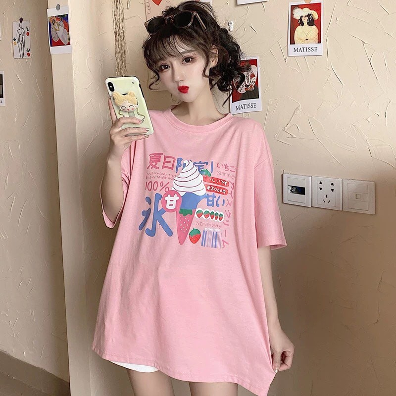 Áo thun tay lỡ form rộng_Freesize 70kg8 | BigBuy360 - bigbuy360.vn