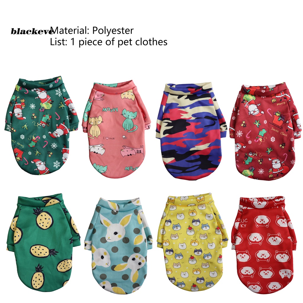 Áo sweater thoáng khí hoạ tiết in phong cách Giáng Sinh cho thú cưng