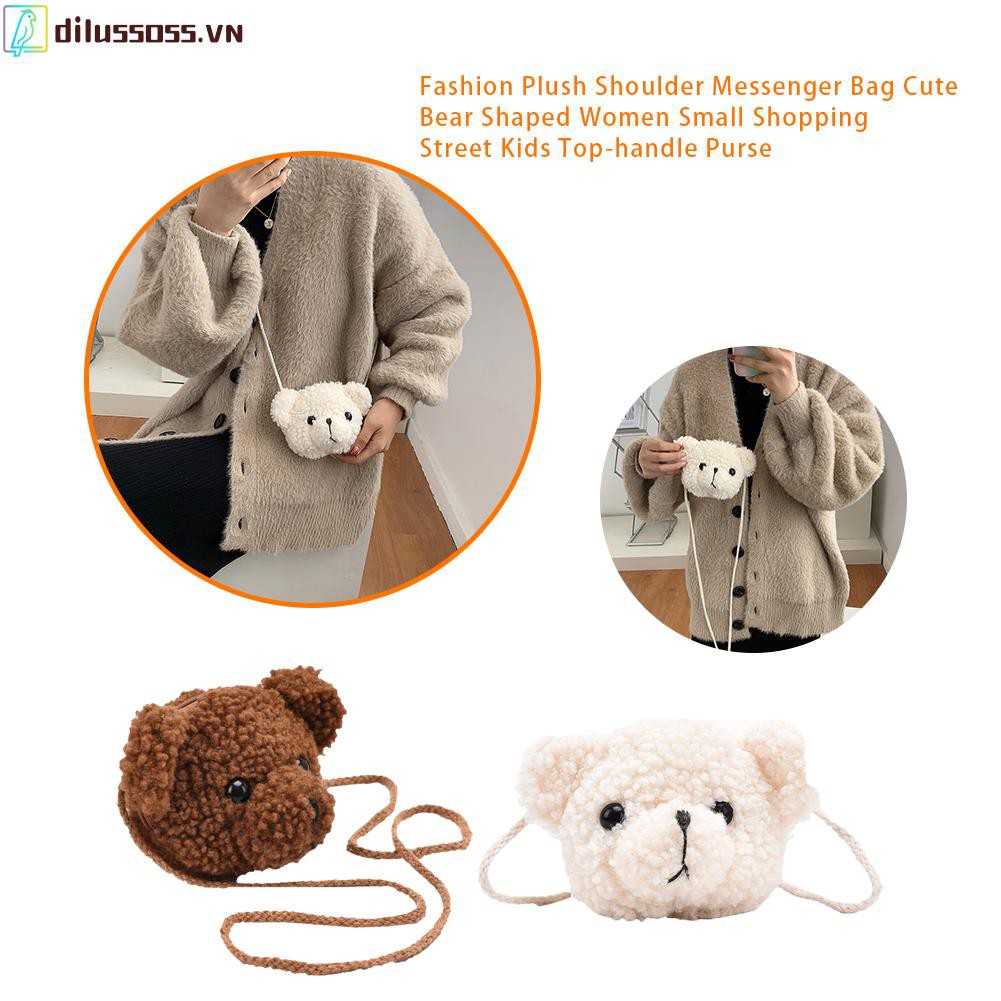 Túi Đeo Chéo Hình Gấu Nhồi Bông Xinh Xắn