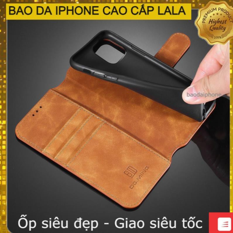 Bao Da Iphone 11/11 pro/11 pro max/ 12 /12 mini /12 pro /12 pro max hàng chuẩn - có gài - khe đựng thẻ tiện lợi | BigBuy360 - bigbuy360.vn
