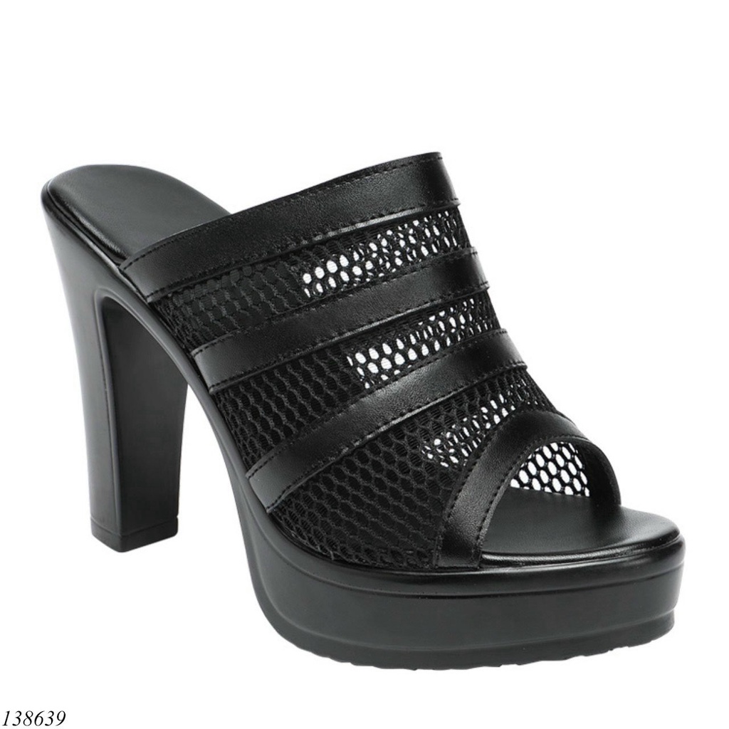 Dép cao gót phối lưới kiểu mới 9p