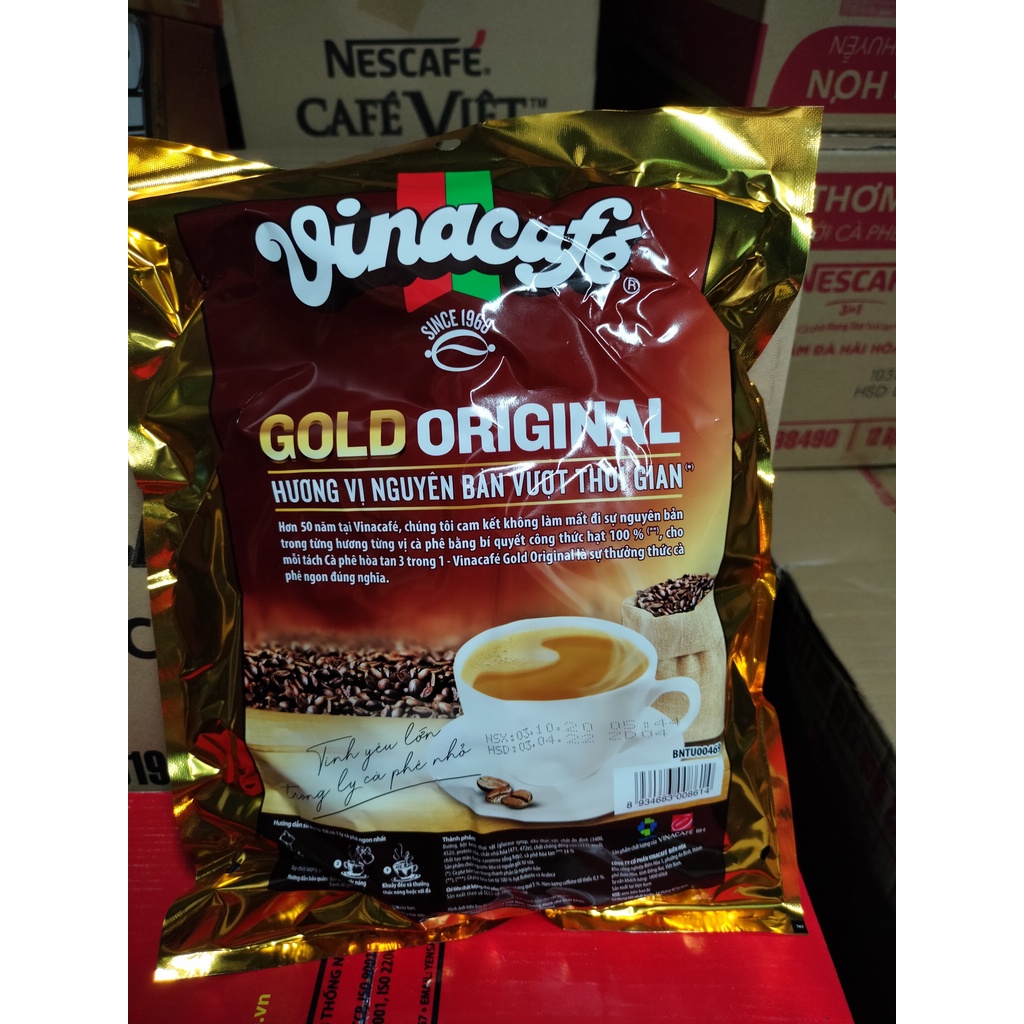 Cà phê sữa VinaCafé Gold Original 480g (24 gói x 20g)