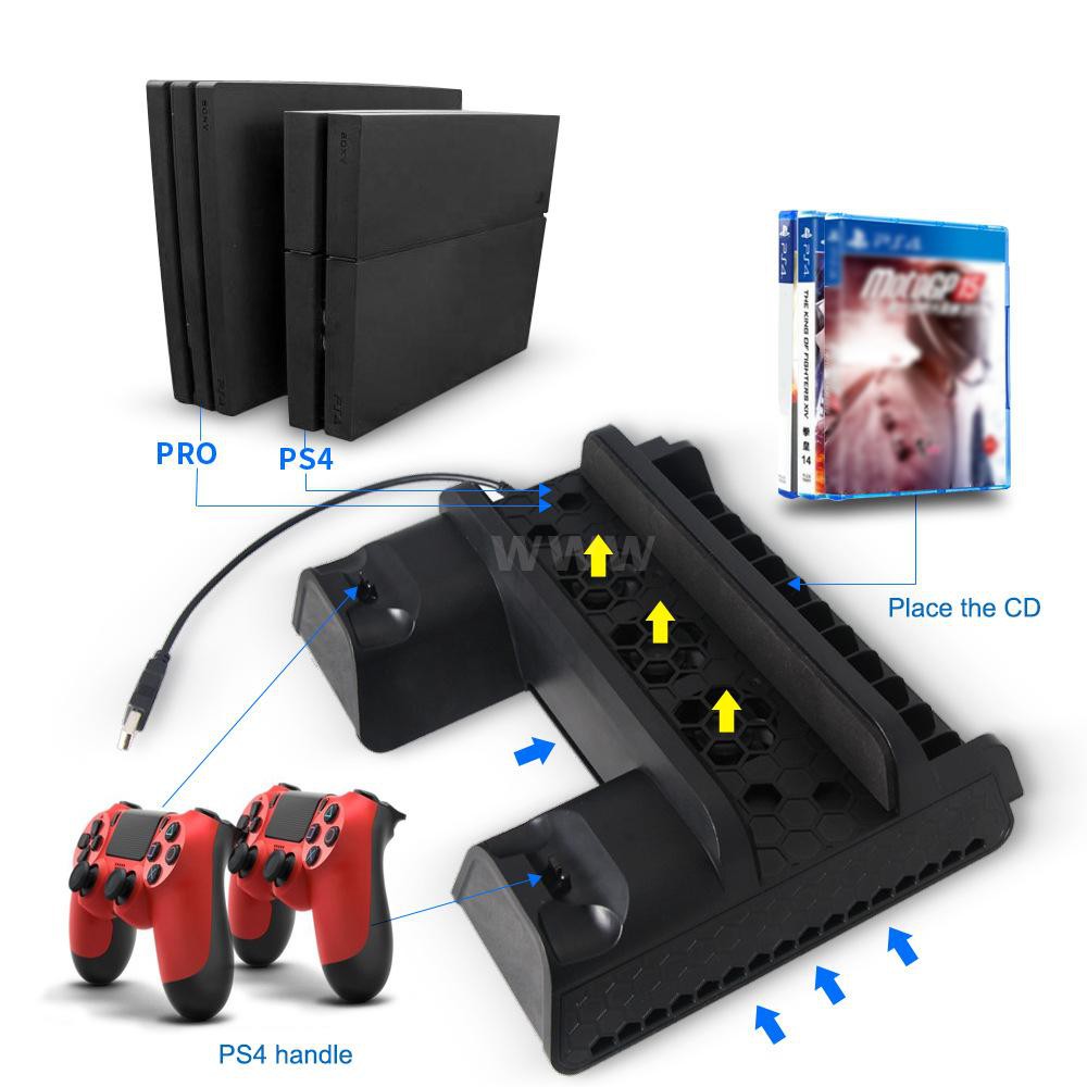 PS4 SLIM PRO Cooler Multifunctional Cooling Vertical Stand