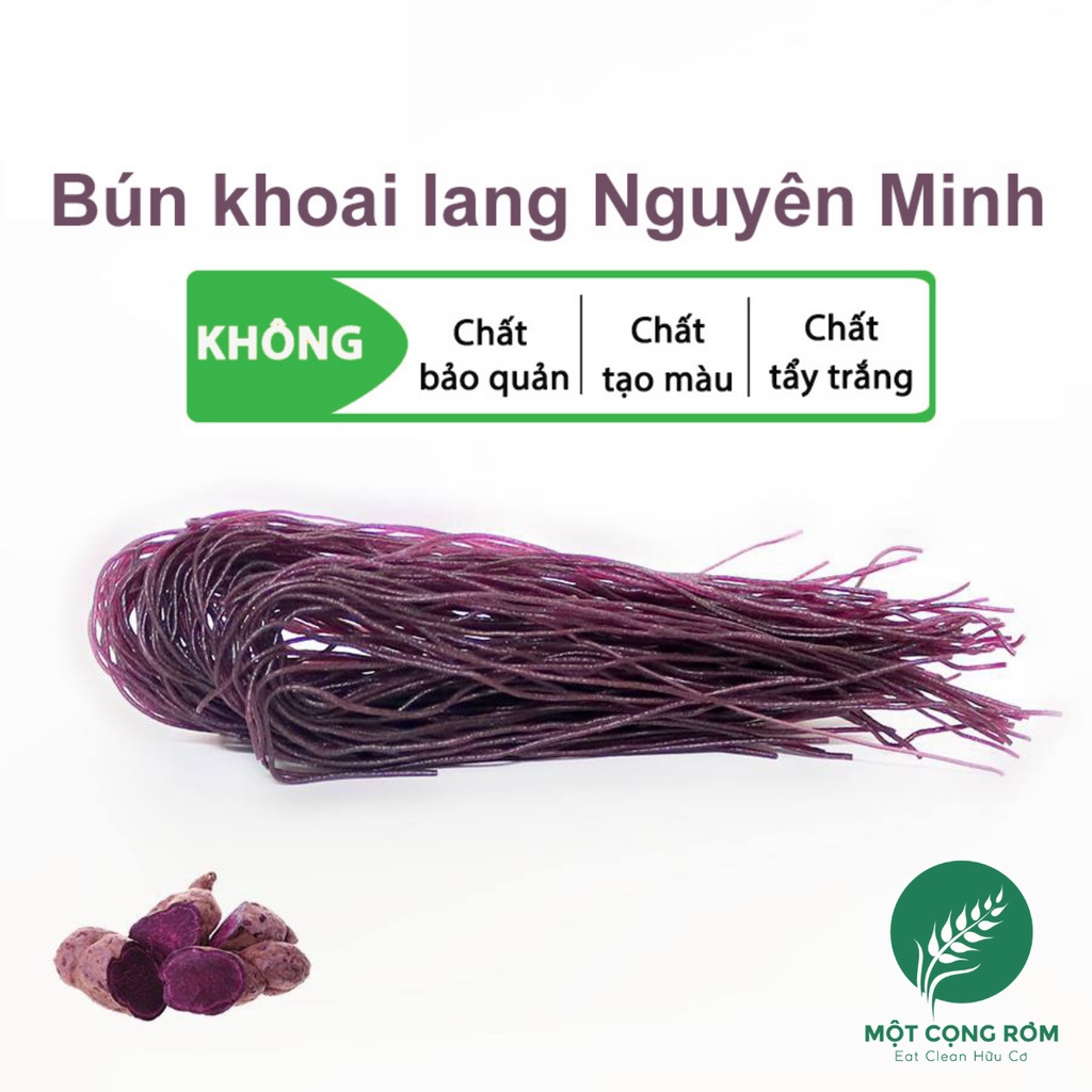 Bún khoai lang tím Nguyên Minh 300gr, bùn mì khoai lang tím cho bé, cho người giảm cân, tiểu đường | Một Cọng Rơm