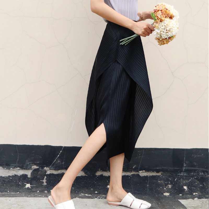 Chân váy dài xẻ một mặt thiết kế không đối xứng kích thước lớn phong cách Ả Rập cho nữ
