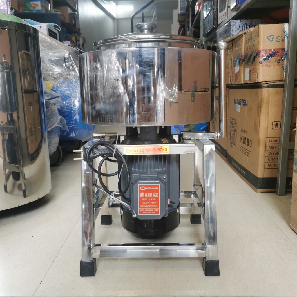 Máy Xay Giò Chả Lụa Loại 2kg Có Bao Đá Công Suất 1.5Kw Nồi 24CM Tặng Que Đánh Ruốc