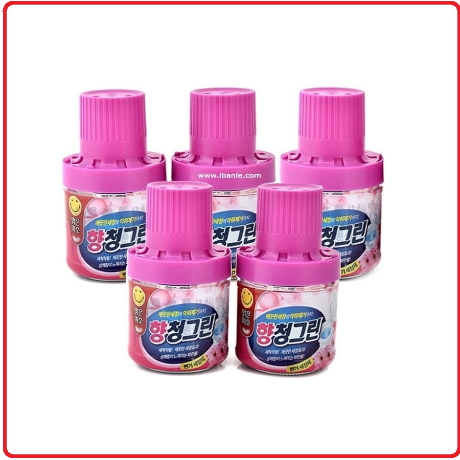 Cốc thả bồn cầu khử mùi diệt khuẩn Hàn Quốc 180g màu tím hương hoa hồng