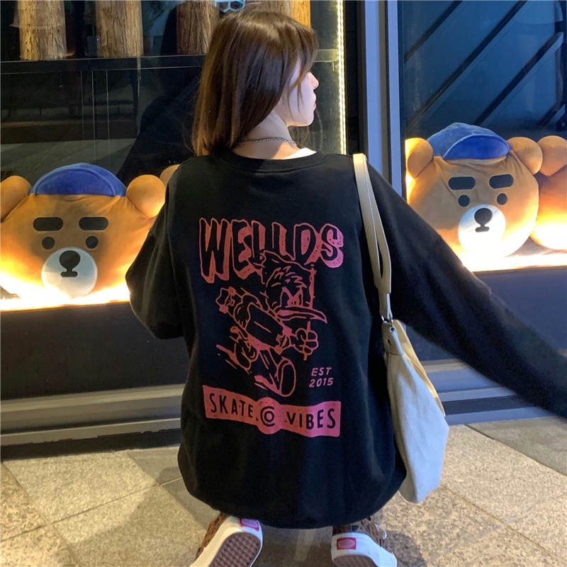 Áo Sweater Tay Dài In Họa Tiết Thời Trang Mùa Thu Cổ Điển Cho Nữ | BigBuy360 - bigbuy360.vn