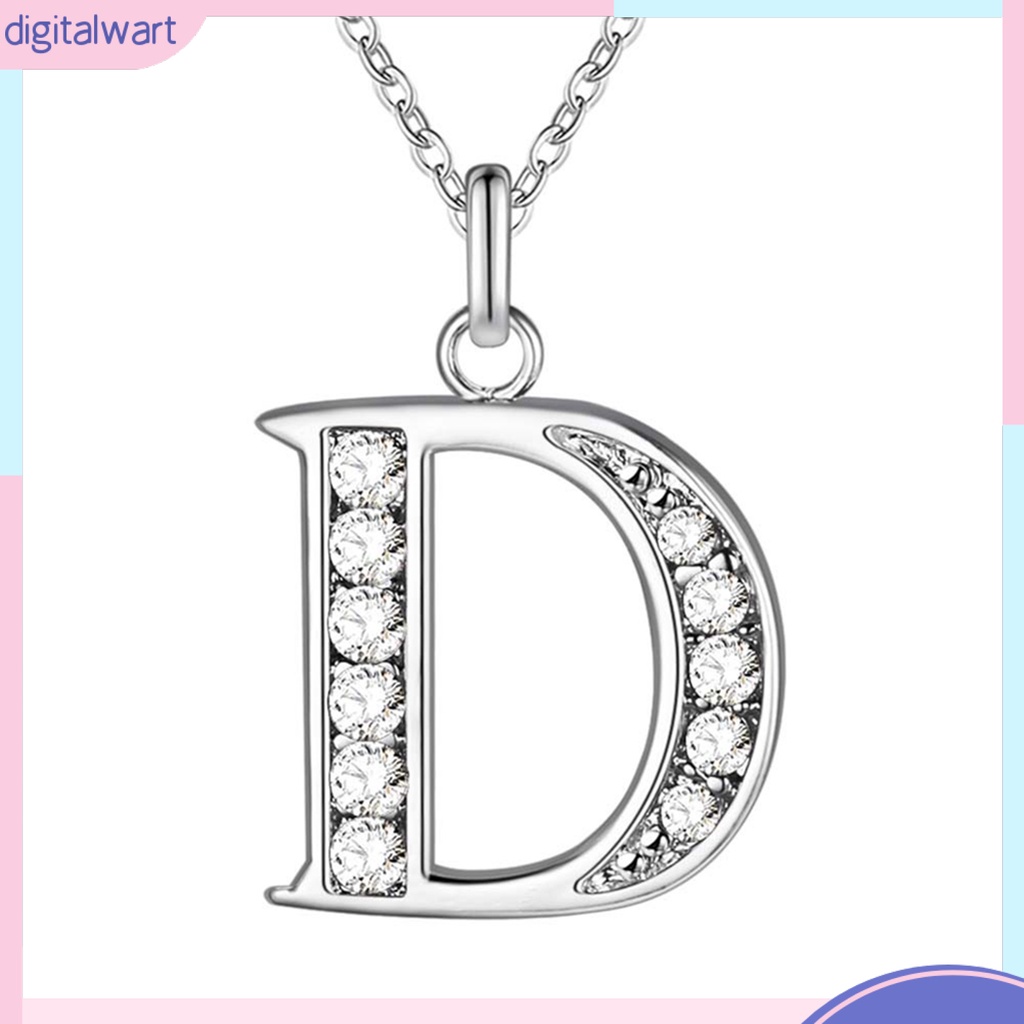 Dây chuyền đính mặt chữ cái lấp lánh pha lê thời trang