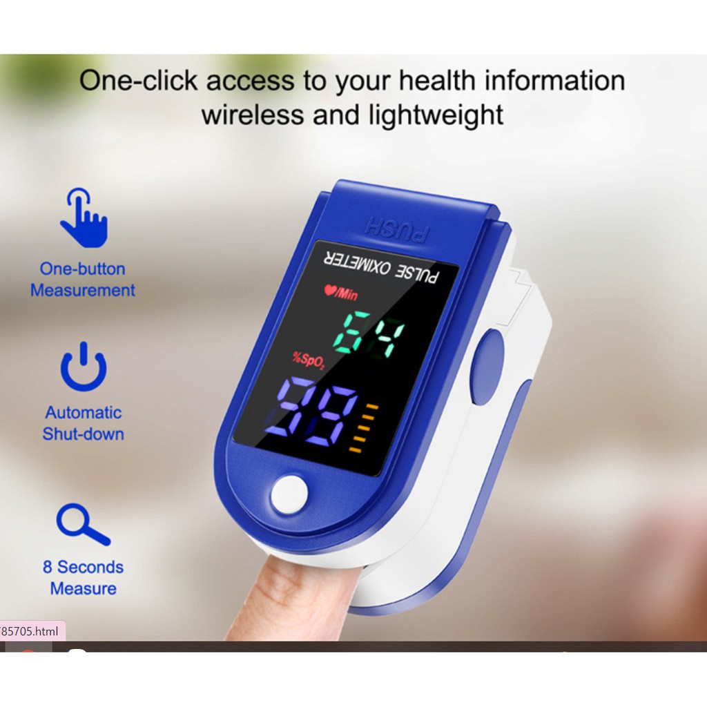 [BẢO HÀNH 1 NĂM] Máy đo nhịp tim & nồng độ oxy trong máu OXIMETER, máy đo oxy tiện lợi + TẶNG KÈM PIN