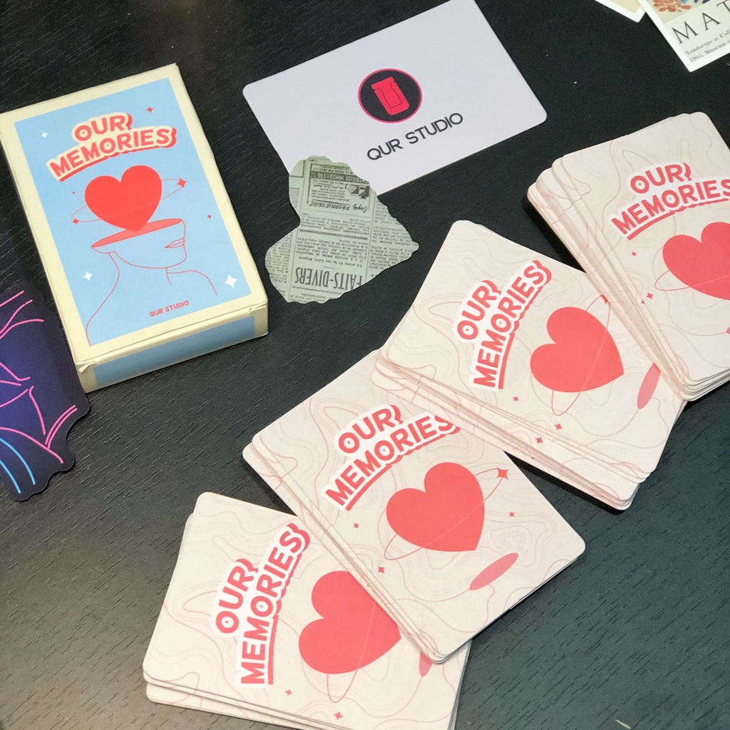 Bộ Bài Tình Yêu Thấu Hiểu Our Memories –Card Game Bởi QUR STUDIO Gắn Kết Thấu Hiểu Dành Cho Các Cặp Đôi