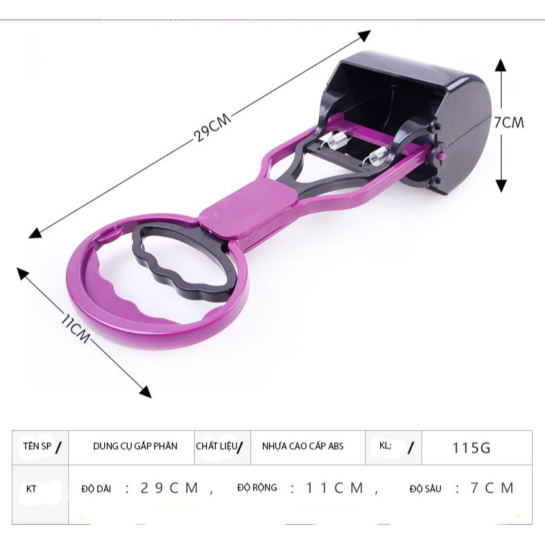 Dụng Cụ Hốt Phân Chó Mèo xẻng vệ sinh,Cây Gắp Phân Cho Chó,Cho Mèo CANDYPETS GH01