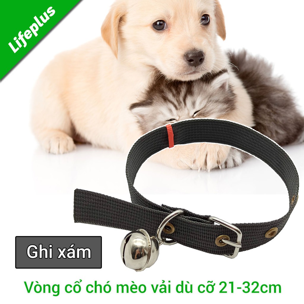 Vòng cổ chó mèo cỡ 21-32cm lục lạc lớn