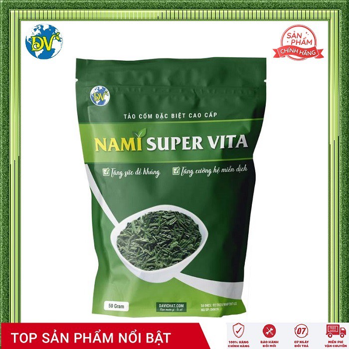 Tảo xoắn NAMI SUPER VITA bịch 100g dạng cốm sấy khô - Hàm lượng Spirulina rất cao