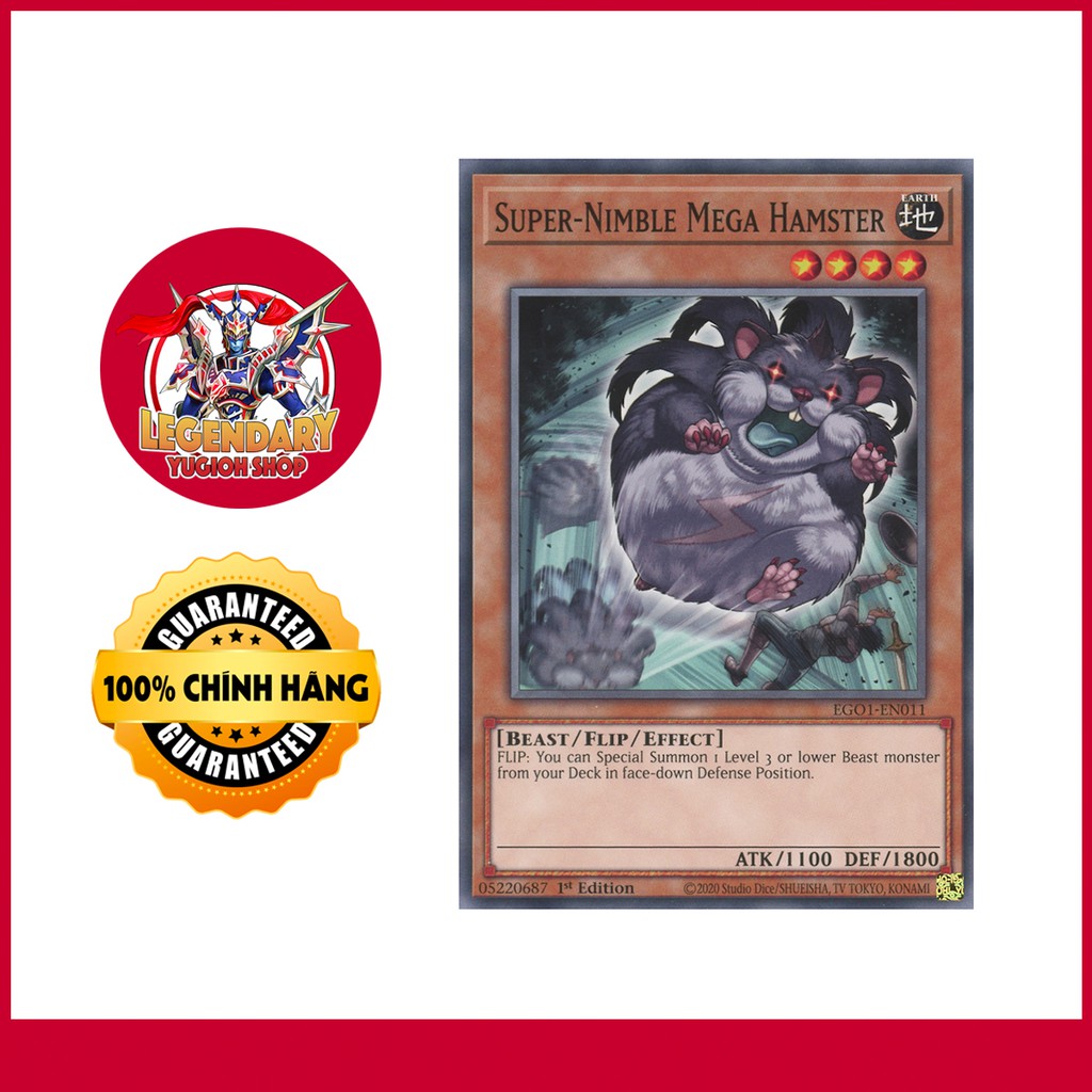 [Thẻ Bài Yugioh Chính Hãng] Super-Nimble Mega Hamster