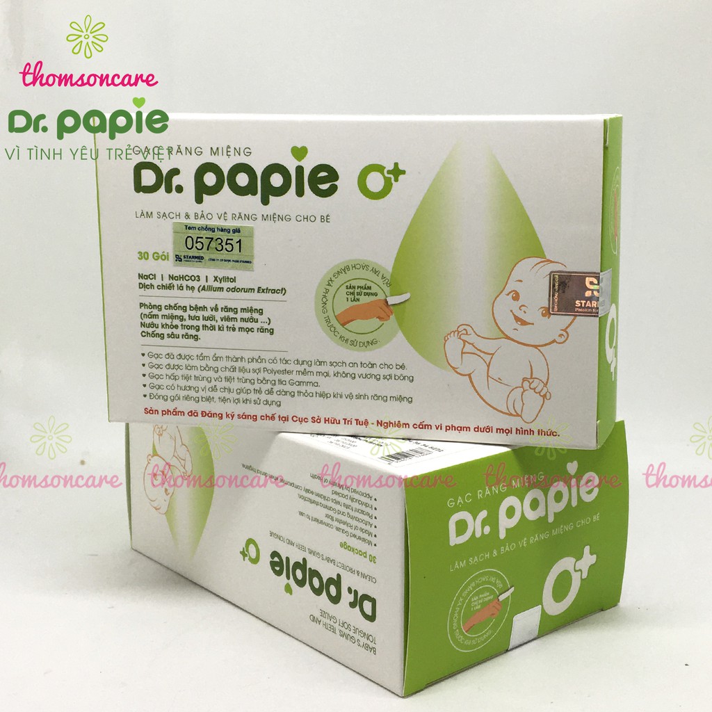 Gạc rơ lưỡi cho bé, vệ sinh răng miệng tưa lưỡi cho trẻ từ sơ sinh, mọc răng sữa, sau bú, ăn dặm