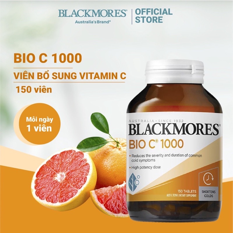 Viên uống bio C bổ sung vitamin C 1000mg lọ 150 viên