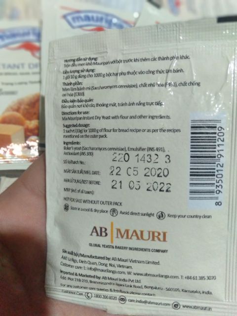 MEN( BỘT NỞ) INSTANTMAURI,MEN BÁNH MÌ 🥖/ BÁNH BÒ/ / PIZZA...ĐỂ LÀM CÁC LOẠI BÁNH NGON. | BigBuy360 - bigbuy360.vn