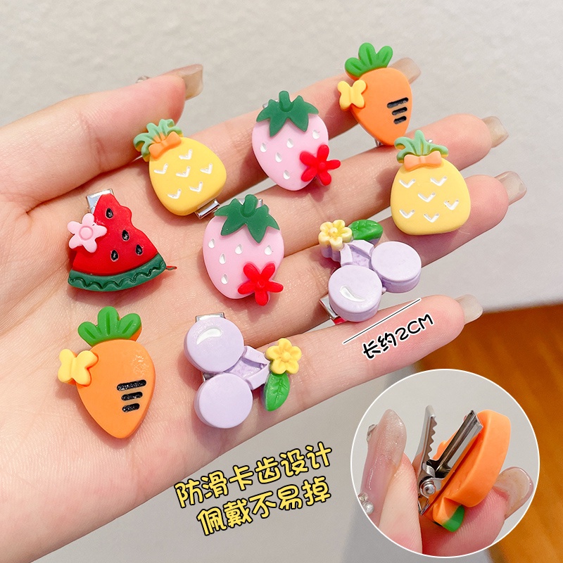 Kẹp Tóc Hình Hoa/Trái Cây Dễ Thương Cho Bé Gái