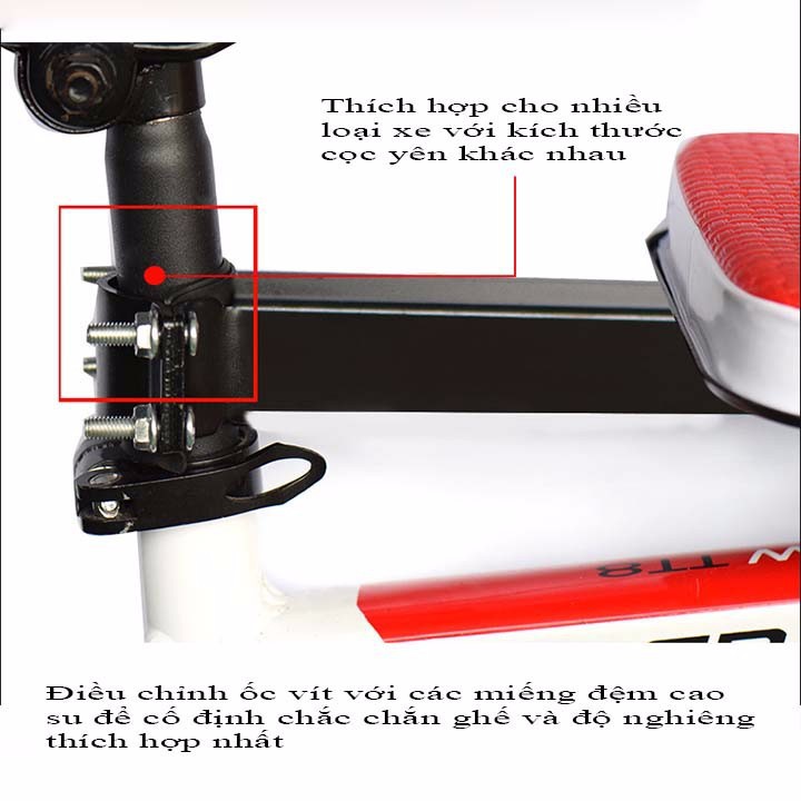 Ghế gắn trên xe đạp xe điện cho trẻ em ngồi