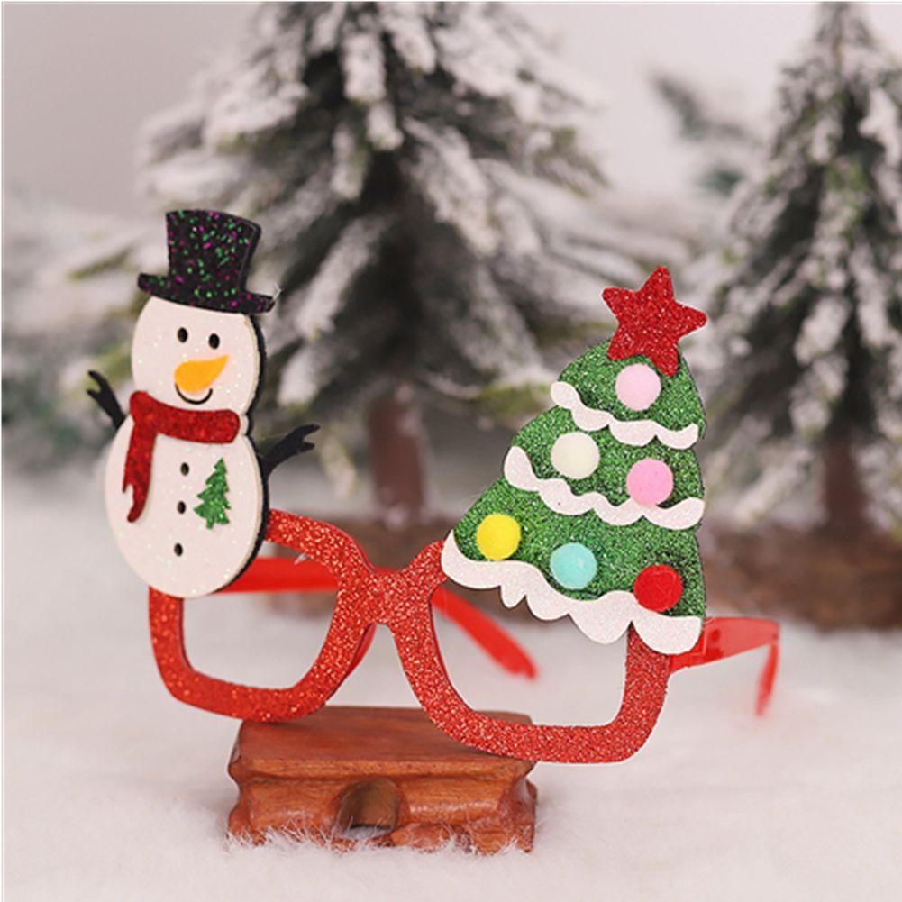 MELODG Mắt Kính Hình Ông Già Noel / Người Tuyết Lấp Lánh Trang Trí Giáng Sinh