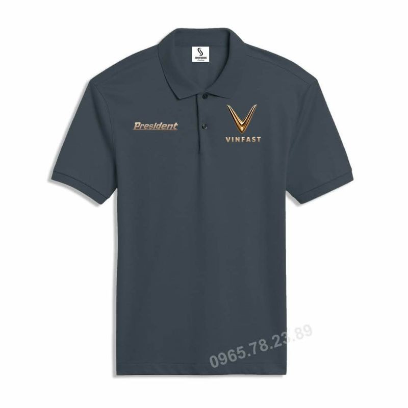 Áo Thun polo cổ bẻ Vinfast V1 - áo polo ngắn nam nữ cao cấp cotton thấm hút mồ hôi không bông xù trẻ trung - GUCAT