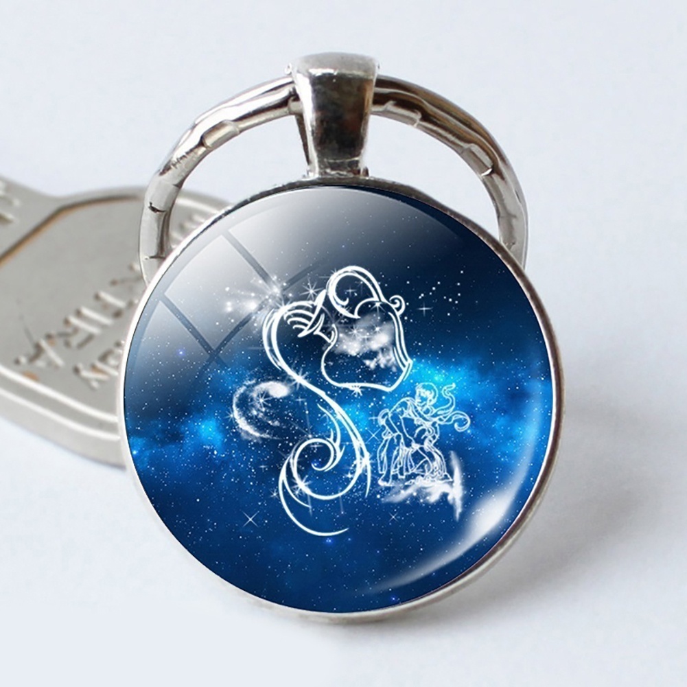 Móc khóa họa tiết 12 cung hoàng đạo đáng yêu thời trang