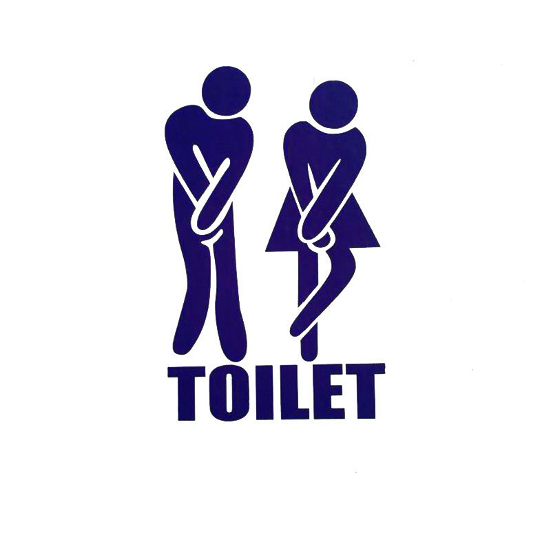 Đề can hình đàn ông và phụ nữ dùng để trang trí nhà vệ sinh