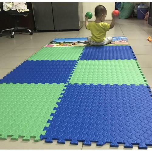 BỘ 16 MIẾNG THẢM XỐP LÓT SÀN - VÂN KHẾ (kích thước 1 tấm 60x60x1cm)