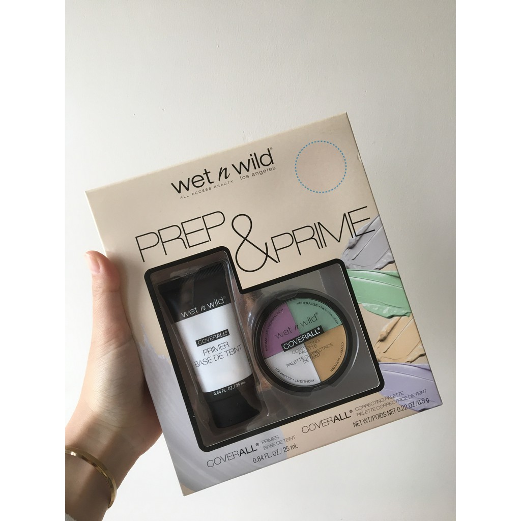 [Chính Hãng] Set Kem Lót Và Che Khuyết Điểm WET N WILD Coverall Prep & Prime Primer Correcting Palette Concealer | BigBuy360 - bigbuy360.vn