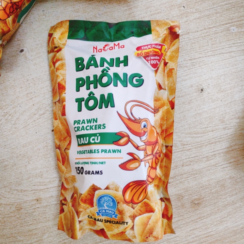 Bánh Phồng Tôm Vị Tôm Đất/ Vị Rau Củ/ Vị Cua NaCaMa 150g