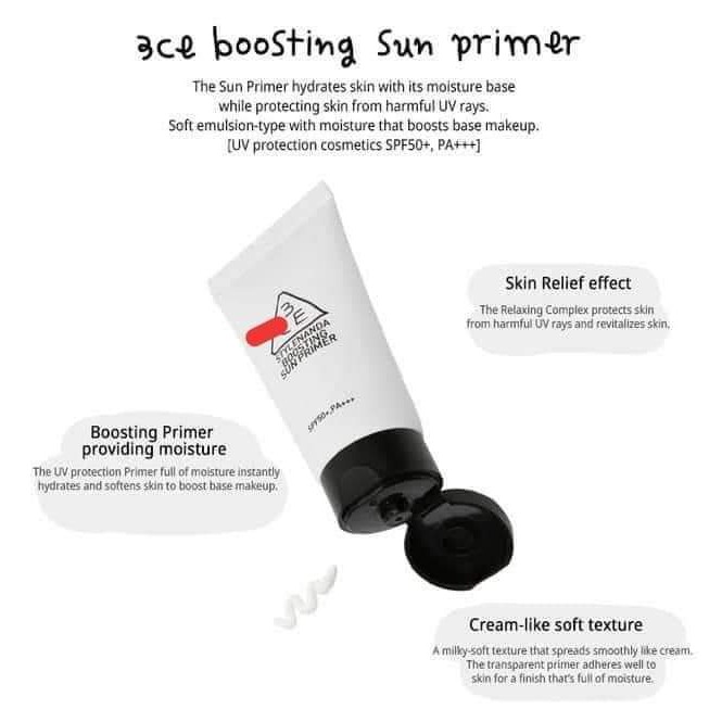 Sẵn Kem Lót Chống Nắng 3in1 3ce Bossting sun primer 50ml