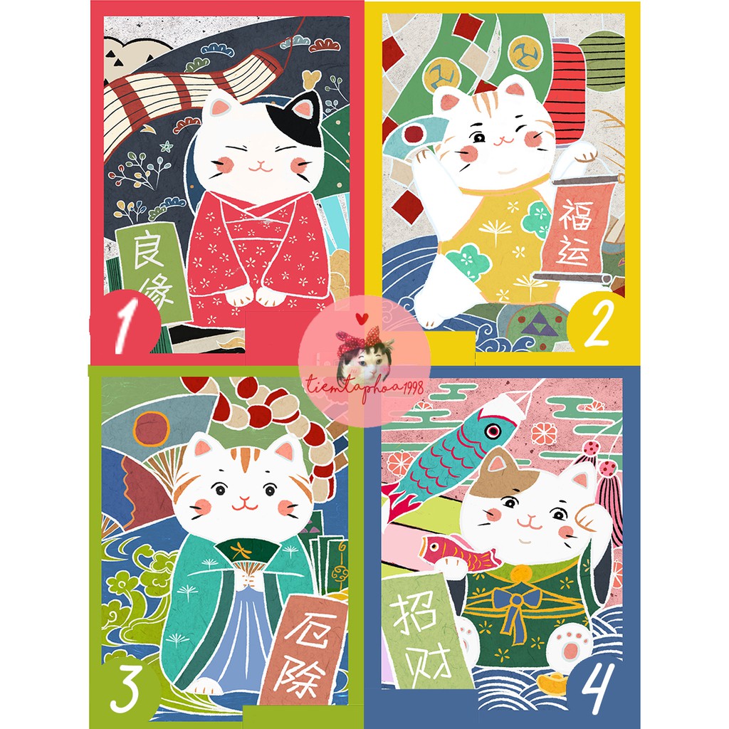 Sổ Tay Kế Hoạch Planner Bìa Mèo Maneki Neko [2 KIỂU]