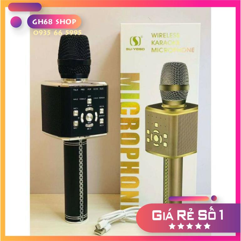 Mic YS97 Micro karaoke kiêm loa bluetooth. Chính hãng có chế độ antu-tune