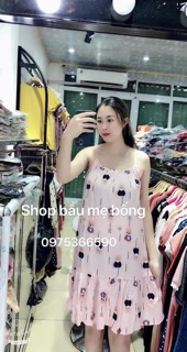 Váy hai dây bầu lanh lụa cực mát.