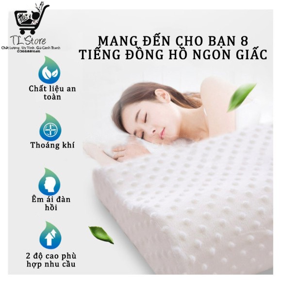 Gối cao su non người lớn mềm mại cao cấp vải gấm nhung trắng có khóa kéo